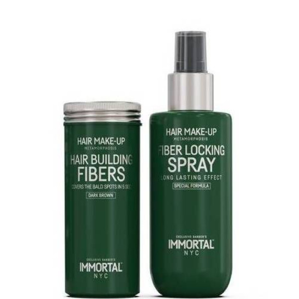 Набір для маскування сивини Immortal NYC Fiber Building Spray Black Set INF-134