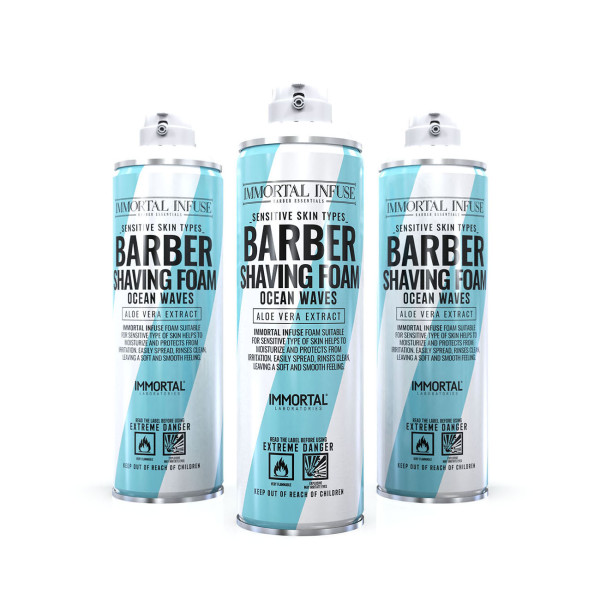 Піна для гоління для чутливої шкіри Immortal Infuse Shaving Foam Ocean Waves (500ml) INF-76