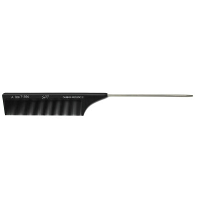 Гребінець-шпикуль із металевим хвостиком SPL Carbon Antistatic 71664