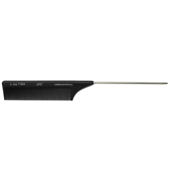 Гребінець-шпикуль із металевим хвостиком SPL Carbon Antistatic 71664