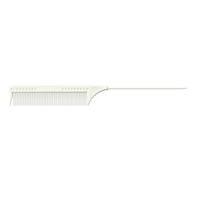 Гребінець-шпикуль з металевим хвостиком JRL Pin Tail Comb White JRL-102