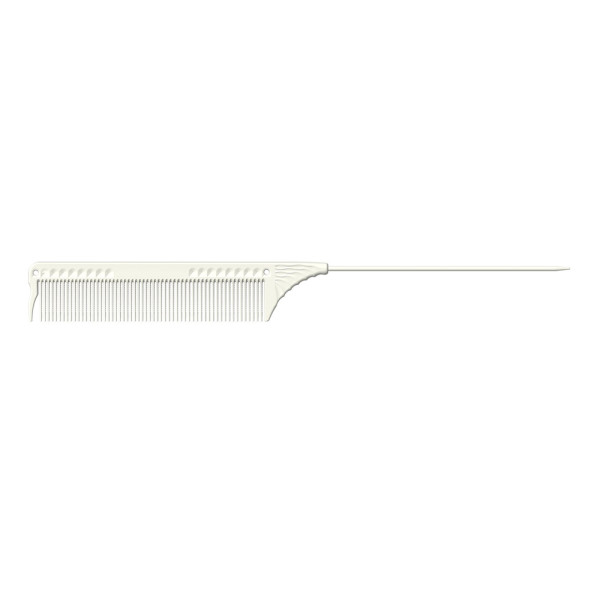 Гребінець-шпикуль з металевим хвостиком JRL Pin Tail Comb White JRL-102