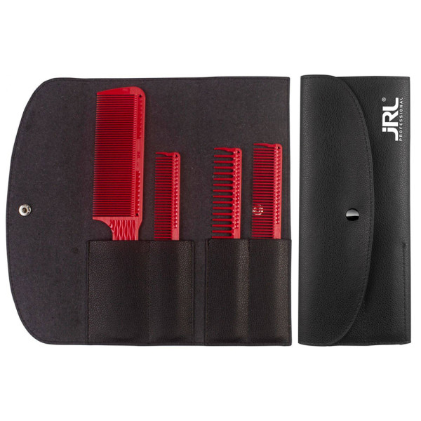 Набір гребінців для барбера JRL Barber Comb Set Red JRL-J001