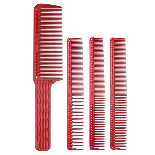 Набір гребінців для барбера JRL Barber Comb Set Red JRL-J001