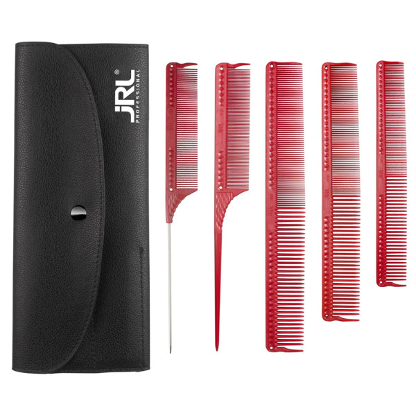 Набір гребінців для стилювання зачісок JRL Styling Comb Set Red JRL-J002
