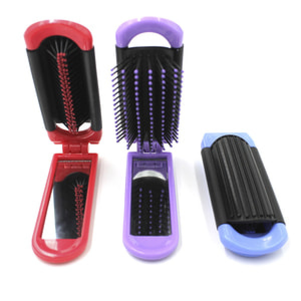 Щітка складна з дзеркальцем SPL Antistatic Hair Brush 7168