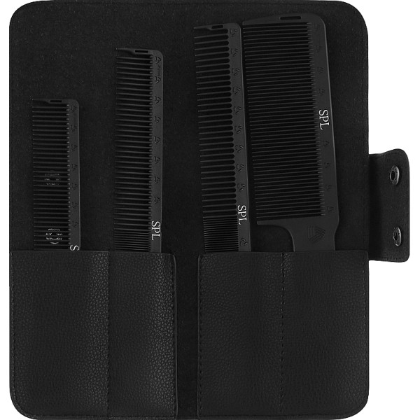 Набір гребінців для барбера SPL Barber Comb Set Black 13723