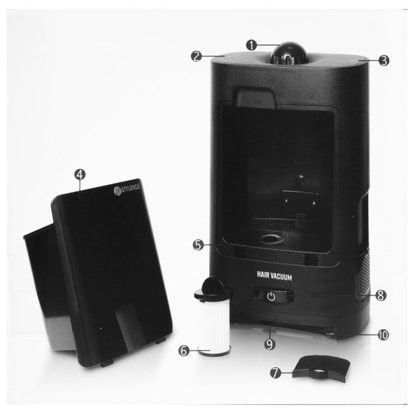 Безконтактний вакуумний автоматичний пилосос-совок Stylance Professional Vacuum Hair Dustbin 800-002