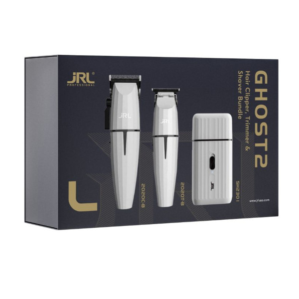 Професійний Набір JRL Onyx Ghost Collection 2 White: Машинка, Тример та Шейвер Професійний Набір JRL Onyx Ghost Collection 2 White: Машинка, Тример та Шейвер