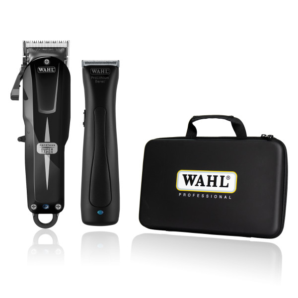 Професійний набір машинок WAHL Cordless Combo (Super Taper Cordless Black + Beret Stealth) 08592-017