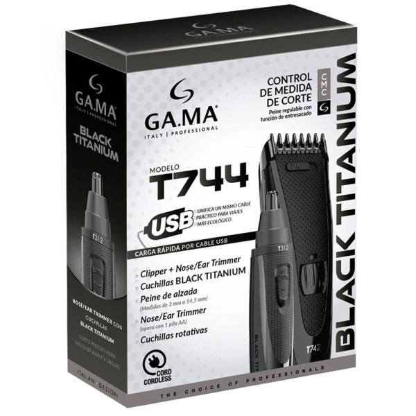Набір для стрижки волосся GA.MA Black Titanium (T44&T312) GM4511